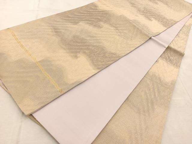 平和屋着物◎全通柄袋帯 霞文 金糸 正絹 逸品 BAAU9875yc