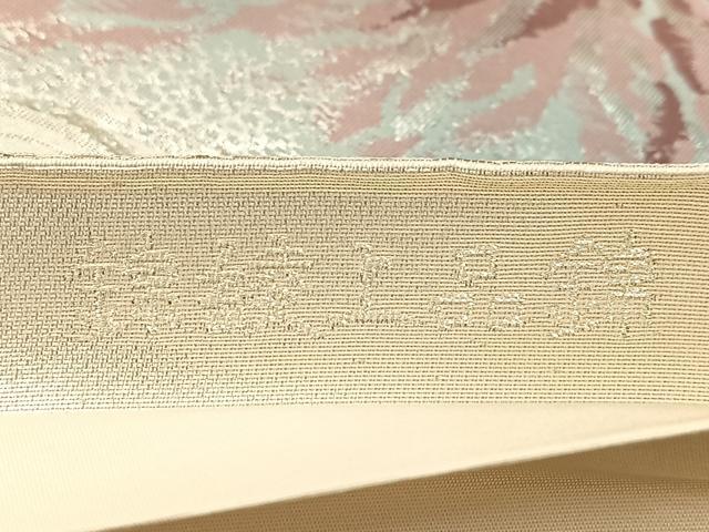 平和屋着物◎六通柄袋帯 錦綾上品錦 遠山文 金銀糸 正絹 逸品 BAAU9891yc