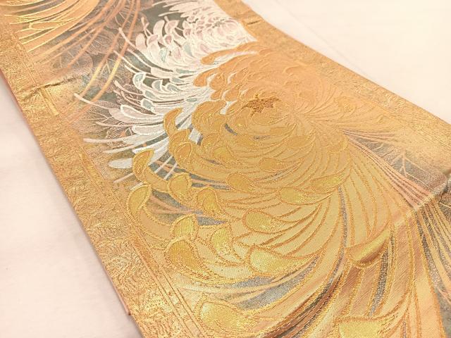 平和屋着物◎六通柄袋帯 乱菊 金銀糸 引箔 正絹 逸品 BAAU9965yc