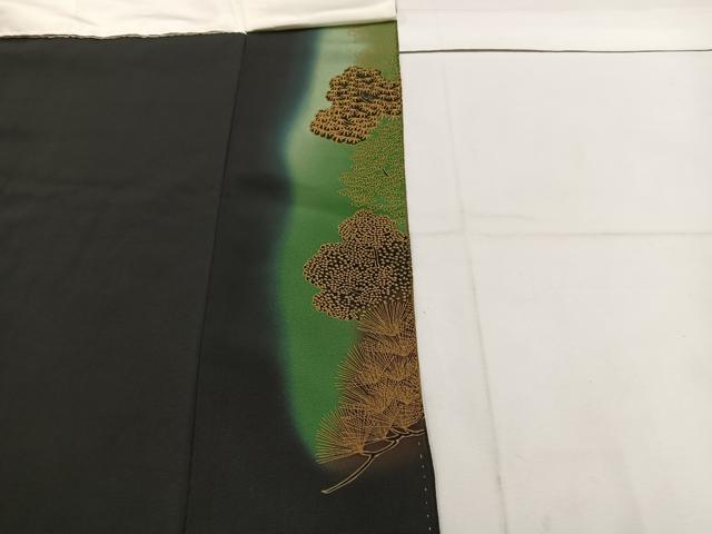平和屋着物■豪華黒留袖 風景文 暈し染め 金彩 正絹 逸品 BAAV0002mz