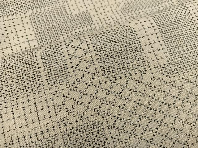 平和屋着物■上質な紬 幾何学文様 正絹 逸品 BAAV0007mz