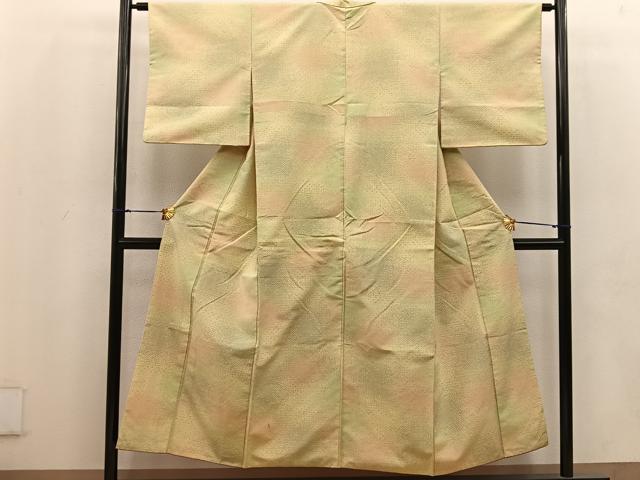 平和屋着物■上質な紬 幾何学文様 正絹 逸品 BAAV0208mz