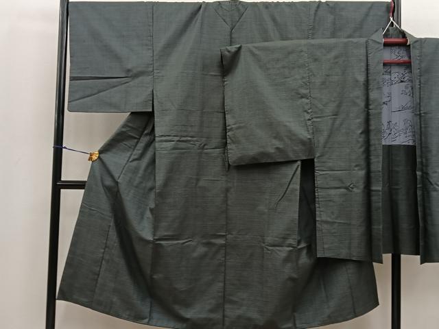 平和屋着物●男性 本場大島紬 アンサンブル 100亀甲 総詰め 正絹 逸品 BAAV0310mz