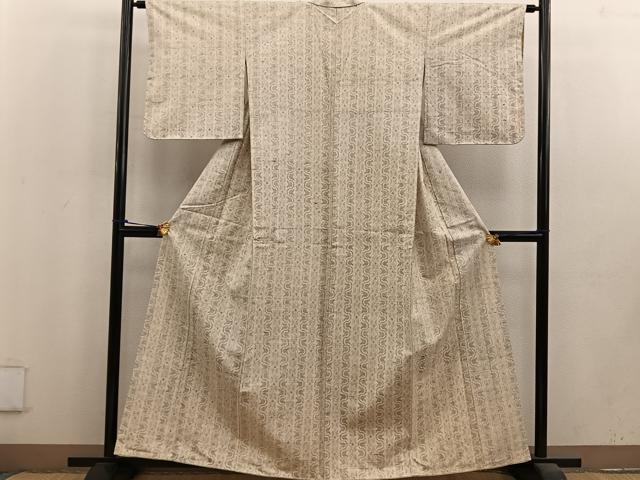 平和屋着物■上質な紬 幾何学文様 正絹 逸品 BAAV0659mz