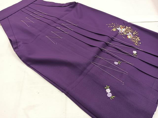 平和屋着物●女性 行灯袴 総刺繍 鴛鴦花文 金彩 逸品 BAAV0967mz
