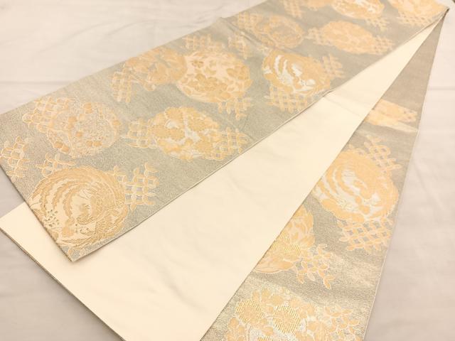 平和屋着物◎六通柄袋帯 蒔絵四君子 准朱摺箔織 正絹 逸品 BAAV1492hv