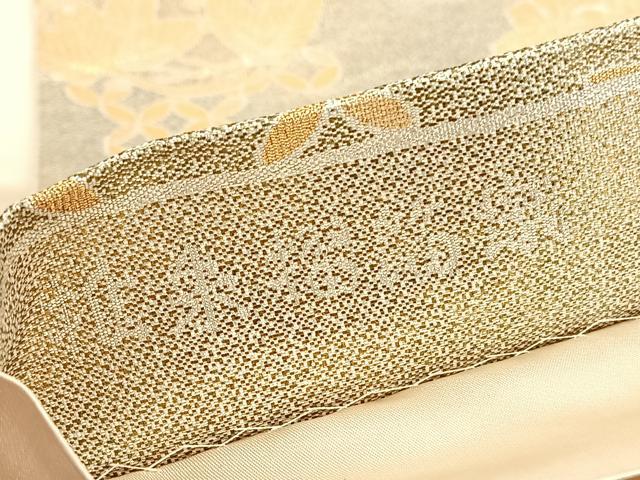 平和屋着物◎六通柄袋帯 蒔絵四君子 准朱摺箔織 正絹 逸品 BAAV1492hv