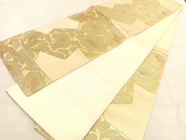 平和屋着物◎六通柄袋帯 花鳥文 金銀糸 正絹 逸品 BAAV1517hv
