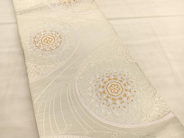 平和屋着物◎六通柄袋帯 宝相華 金銀糸 正絹 逸品 BAAV1538hv