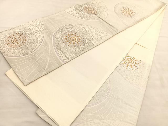 平和屋着物◎六通柄袋帯 宝相華 金銀糸 正絹 逸品 BAAV1538hv