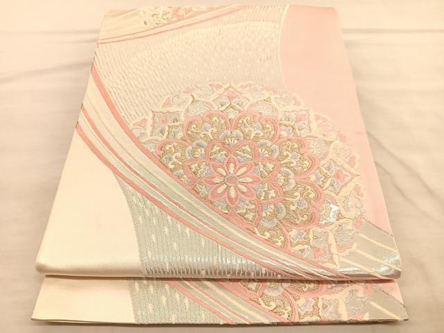 平和屋着物◎六通柄袋帯 唐織 宝相華 金銀糸 正絹 逸品 BAAV1554hv