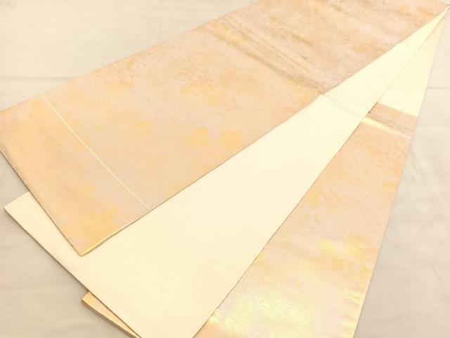 平和屋着物◎六通柄袋帯 霞文 金糸 引箔 正絹 逸品 BAAV1580hv