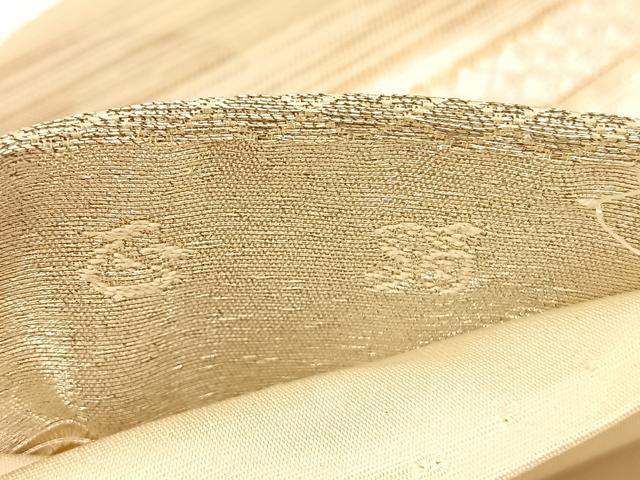 平和屋着物◎六通柄袋帯 舞蝶文 金銀糸 正絹 逸品 BAAV1706hv