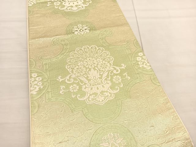 平和屋着物◎六通柄袋帯 唐織 飾花文 正絹 逸品 BAAV1782hv