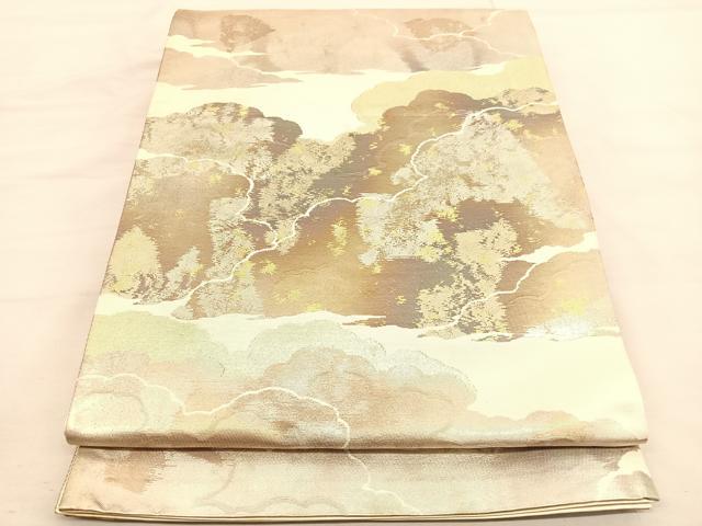 平和屋着物◎六通柄袋帯 瑞雲 金銀糸 正絹 逸品 BAAV1784hv
