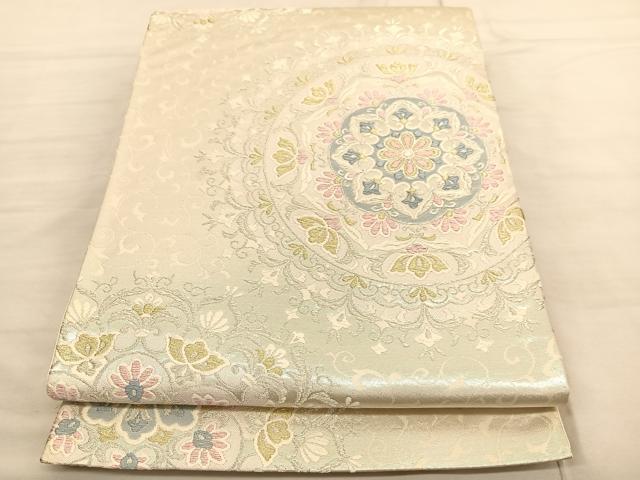 平和屋着物◎六通柄袋帯 宝相華 金銀糸 正絹 逸品 BAAV1796hv