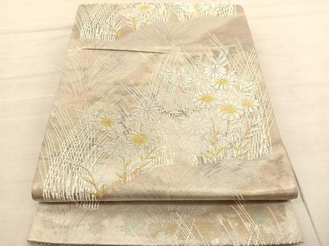 平和屋着物◎六通柄袋帯 唐織 古都の四季 金銀糸 正絹 逸品 BAAV1873hv