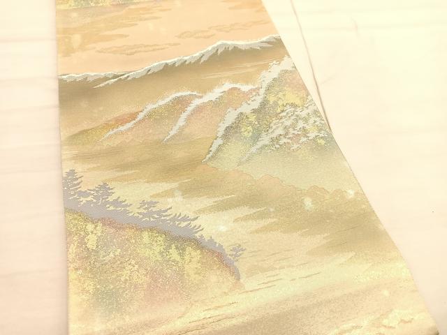 平和屋着物◎六通柄袋帯 唐織 国立公園 宿手湾 金銀糸 正絹 逸品 BAAV1952hv