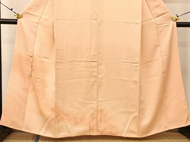 平和屋着物■中国三大刺繍 相良刺繍 色留訪問着 雲隠れ亀甲花文 暈し染め 金糸 正絹 逸品 BAAV2557hj