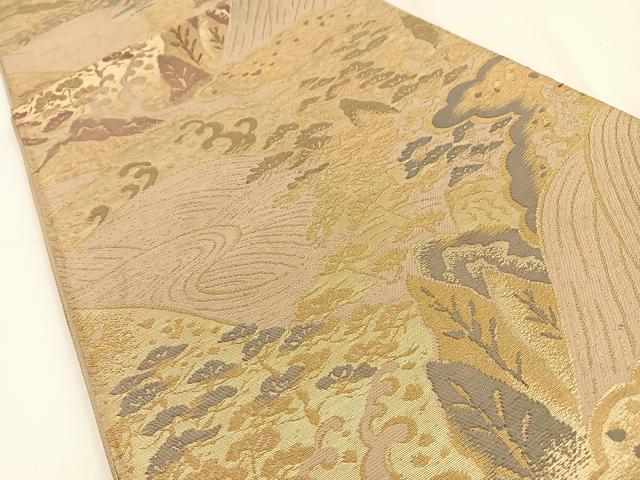 平和屋着物◎六通柄袋帯 浜松文 金糸 BAAV2748hj