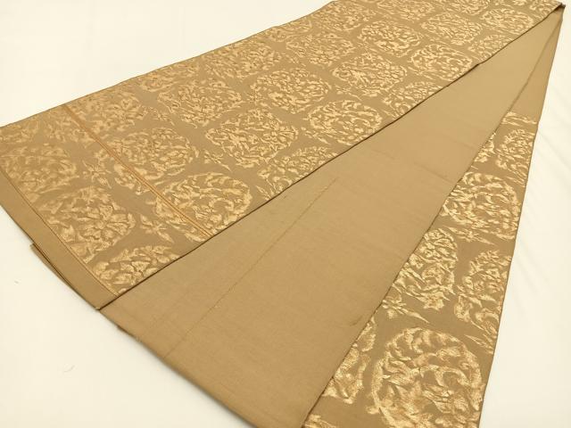 平和屋着物◎六通柄袋帯 花兎 金糸 正絹 逸品 BAAV2778hj