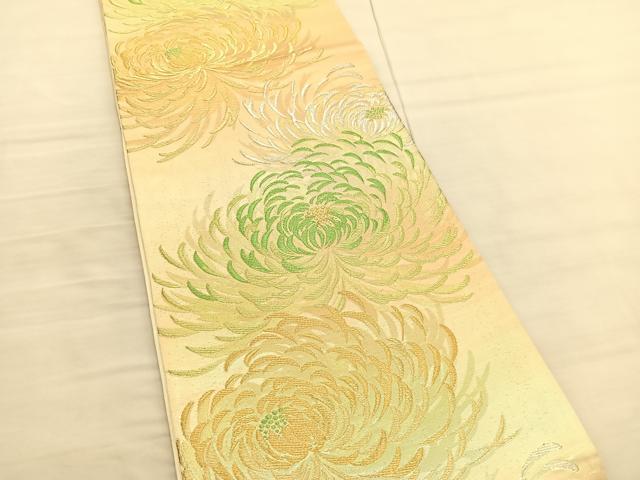 平和屋着物◎六通柄袋帯 乱菊 金銀糸 正絹 逸品 BAAV3024hv