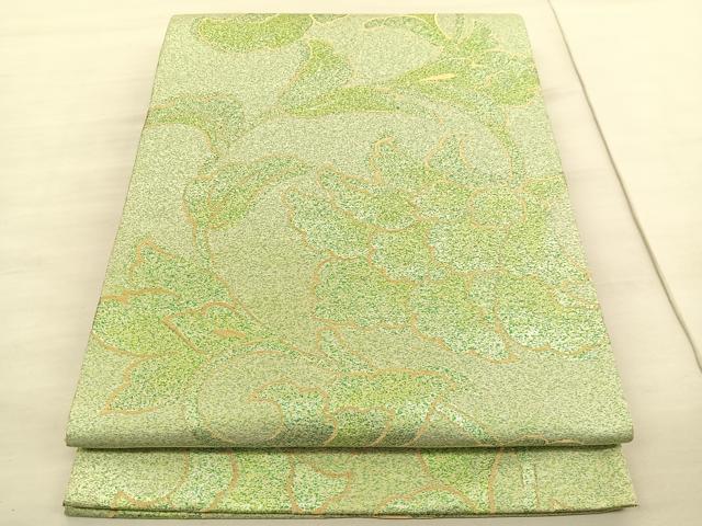 平和屋着物◎六通柄 京袋帯 更紗花唐草文 金糸 正絹 逸品 BAAV3031hv