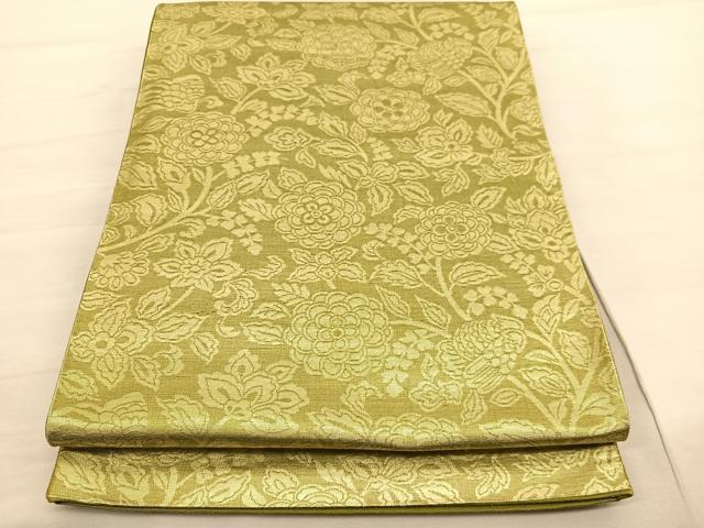 平和屋着物◎西陣 六通柄袋帯 更紗 金糸 正絹 逸品 BAAV3032hv