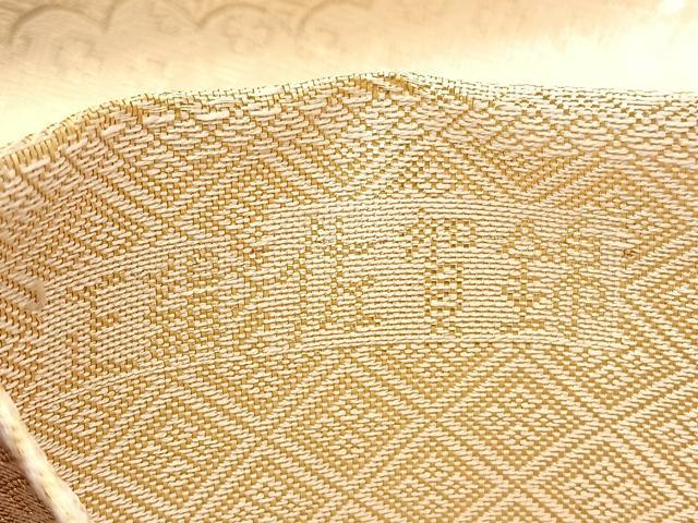 平和屋着物◎佐賀錦 全通柄袋帯 瑞雲 金糸 正絹 逸品 BAAV3194hv