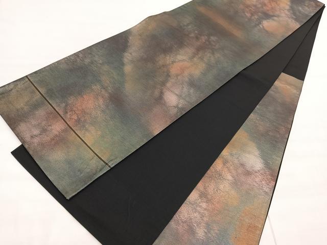 平和屋着物◎西陣 六通柄袋帯 霞文 金糸 引箔 正絹 逸品 BAAV3302hv