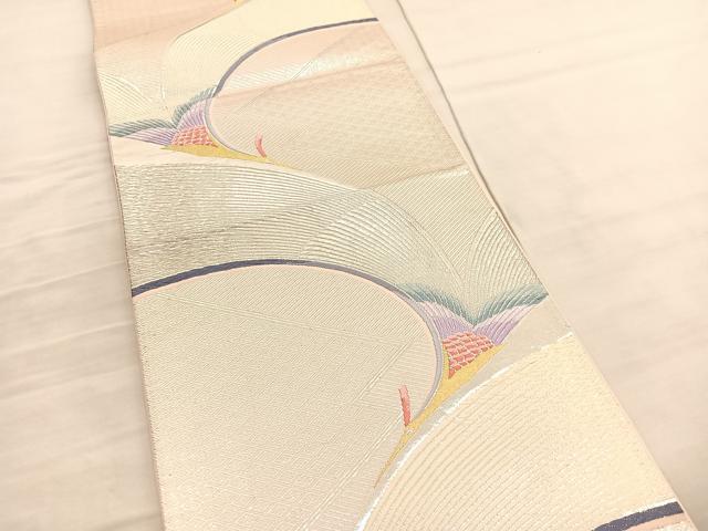 平和屋着物◎六通柄袋帯 唐織 飛鳥文 金銀糸 正絹 逸品 BAAV3329hv