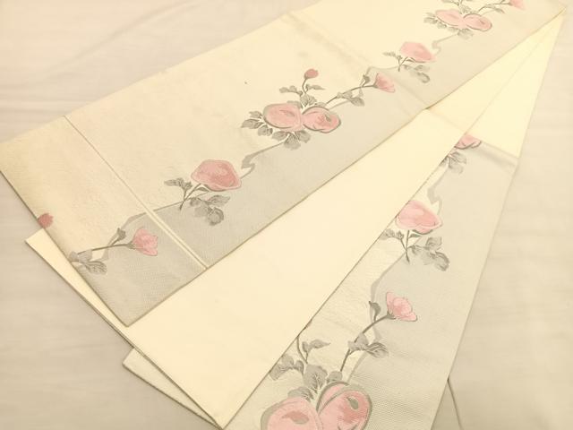 平和屋着物◎六通柄袋帯 唐織 万寿菊 金銀糸 正絹 逸品 BAAV3332hv