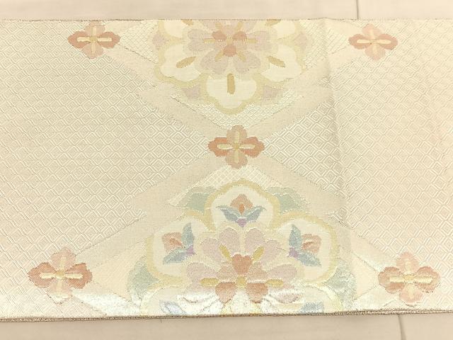 平和屋着物◎佐賀錦 太鼓柄袋帯 松皮菱花文 金銀糸 正絹 逸品 BAAV3361hv