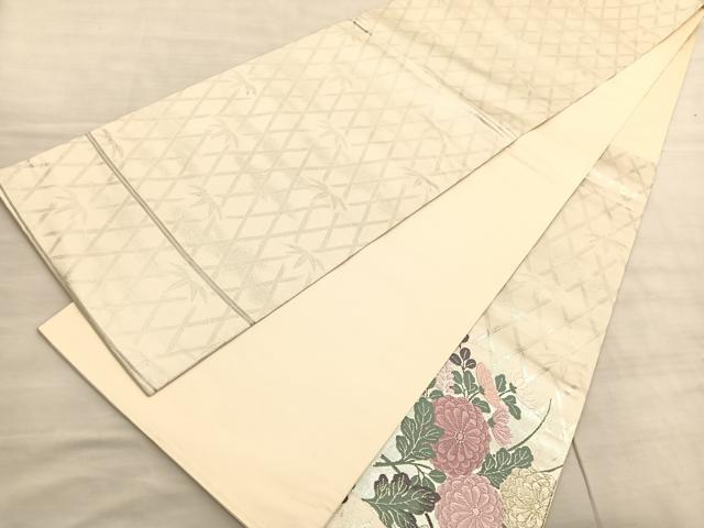 平和屋着物◎西陣 太鼓柄袋帯 唐織 菊手綱 正絹 逸品 BAAV3555hv