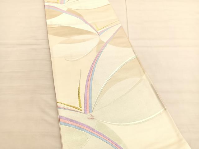 平和屋着物◎六通柄袋帯 唐織 舞蝶文 金銀糸 正絹 逸品 BAAV3677hv