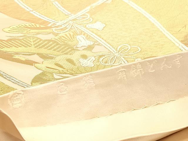 平和屋着物◎六通柄袋帯 唐織 有錦どんす 几帳松文 金銀糸 正絹 逸品 BAAV3695hv