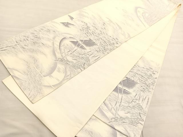 平和屋着物◎六通柄袋帯 京都嵯峨野路 正絹 逸品 BAAV3869hv