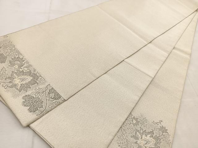 平和屋着物◎太鼓柄袋帯 唐織 綴れ 鳳凰更紗 プラチナ箔 正絹 逸品 BAAV4111yc