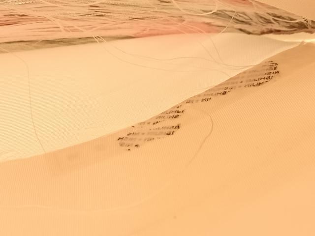 平和屋着物◎西陣 六通柄袋帯 唐織 プラチナ箔 扇面取研彩更紗文様 正絹 逸品 BAAV4503yc