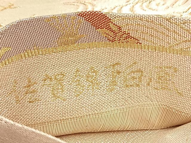 平和屋着物◎佐賀錦 六通柄袋帯 珀鳳 金糸 正絹 逸品 BAAV4559yc