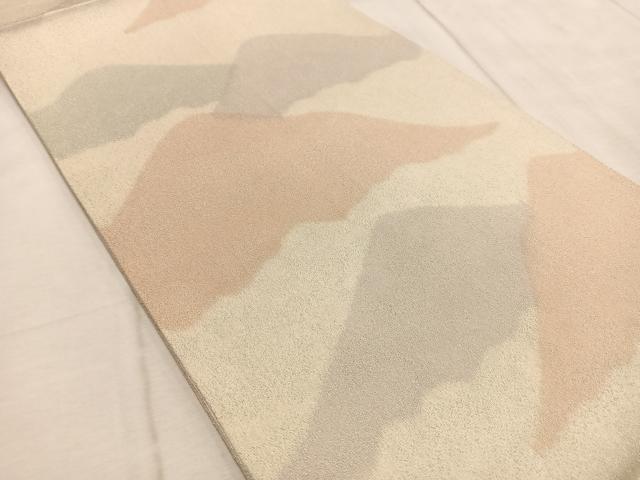 平和屋着物◎全通柄袋帯 重ね山文 砂子綴れ 正絹 逸品 BAAV4615yc
