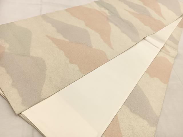 平和屋着物◎全通柄袋帯 重ね山文 砂子綴れ 正絹 逸品 BAAV4615yc