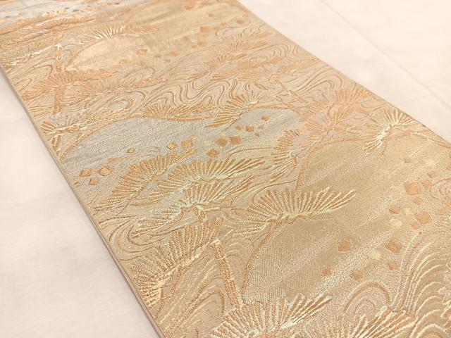 平和屋着物◎六通柄 京袋帯 本袋帯 浜松 金銀糸 正絹 逸品 BAAV4672yc