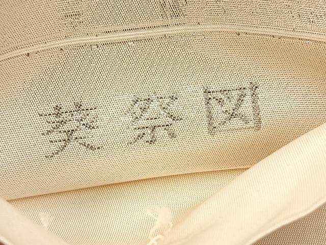 平和屋着物◎太鼓柄袋帯 唐織 葵祭図 プラチナ箔 正絹 逸品 BAAV4810yc