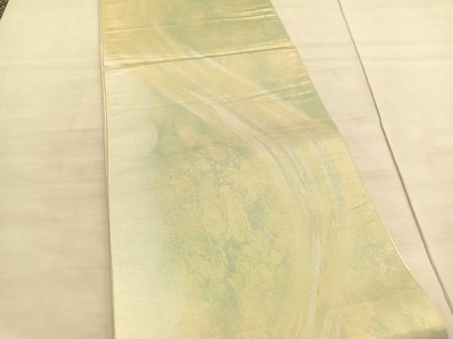 平和屋着物◎伝統工芸士 紋屋五左衛門 六通柄袋帯 流水文様 金銀彩 引箔 正絹 逸品 BAAV5031hv