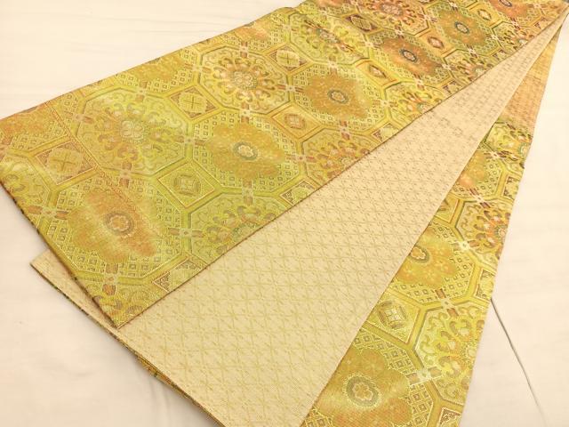 平和屋着物◎七彩佐賀錦 六通柄袋帯 蜀江花文 金糸 正絹 逸品 BAAV5131hv