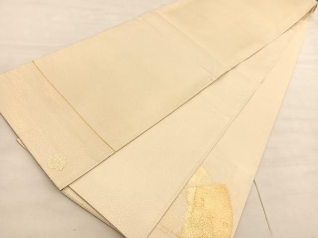平和屋着物◎太鼓柄袋帯 綴れ 地紙箔散らし文様 金糸 正絹 逸品 BAAV5279hv