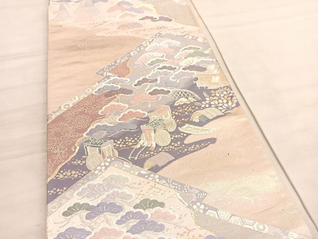 平和屋着物◎六通柄袋帯 唐織 吉祥萬代 金糸 正絹 逸品 BAAV5290hv