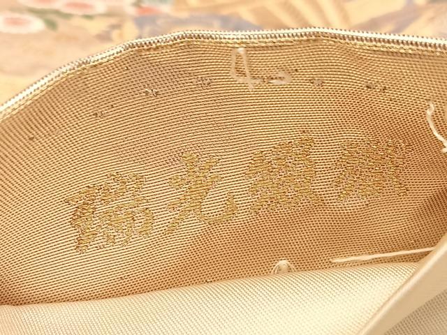 平和屋着物◎六通柄袋帯 唐織 瑞光綴織 御所車屏風花文 金糸 正絹 逸品 BAAV5333hv