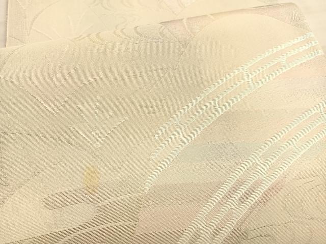 平和屋着物*夏物 六通柄袋帯 渡橋流水文 銀糸 正絹 逸品 BAAV5382hv